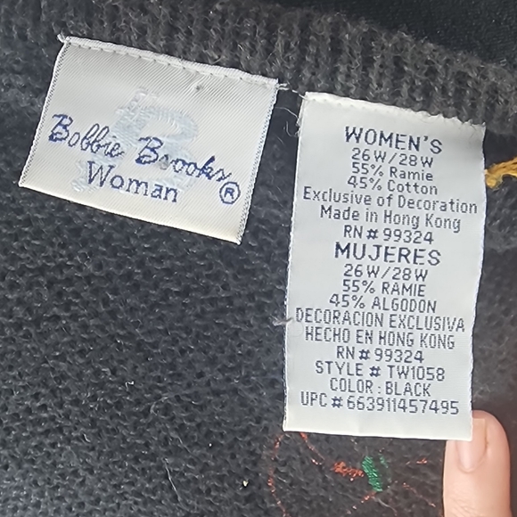 🌽🎃 Bobbie Brooks vintage plus Fall Thanksgiving embroidery beaded sweater vest - Picture 14 of 15